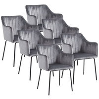VCM 6er Esszimmerstuhl skandinavischer gepolsterter Küchenstuhl Stuhl Esszimmer Esstischtisch