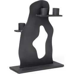 Erode Kerzenständer schwarzes Aluminium