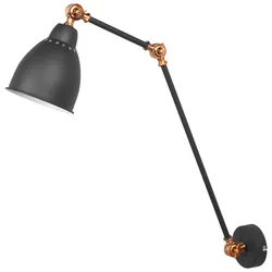 Wandlampe MISSISSIPPI verstellbar Metall Graphitgrau
