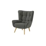 Soho Ohrensessel Jolyn Samt 87 x 100 x 86 cm Grau