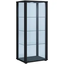 VCM Vitrine Kavisa 50 x 38 x 114,5 cm Schwarz