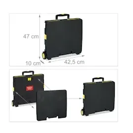 Relaxdays Einkaufstrolley gelb/schwarz 50 x 48 x 13 cm