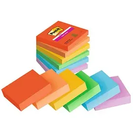 Post-it Post-it® Super Sticky Playful Haftnotizen extrastark farbsortiert, 6 Blöcke