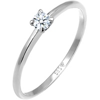Elli DIAMONDS Solitär Verlobung Diamant (0.06 ct.) 585 Weißgold 54 Damen