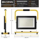 Brandson 200W LED Baustrahler - Arbeitsscheinwerfer - Bauscheinwerfer - Standgestell und Tragegriff 16000 Lumen 4 m Stromkabel - Metallgehäuse