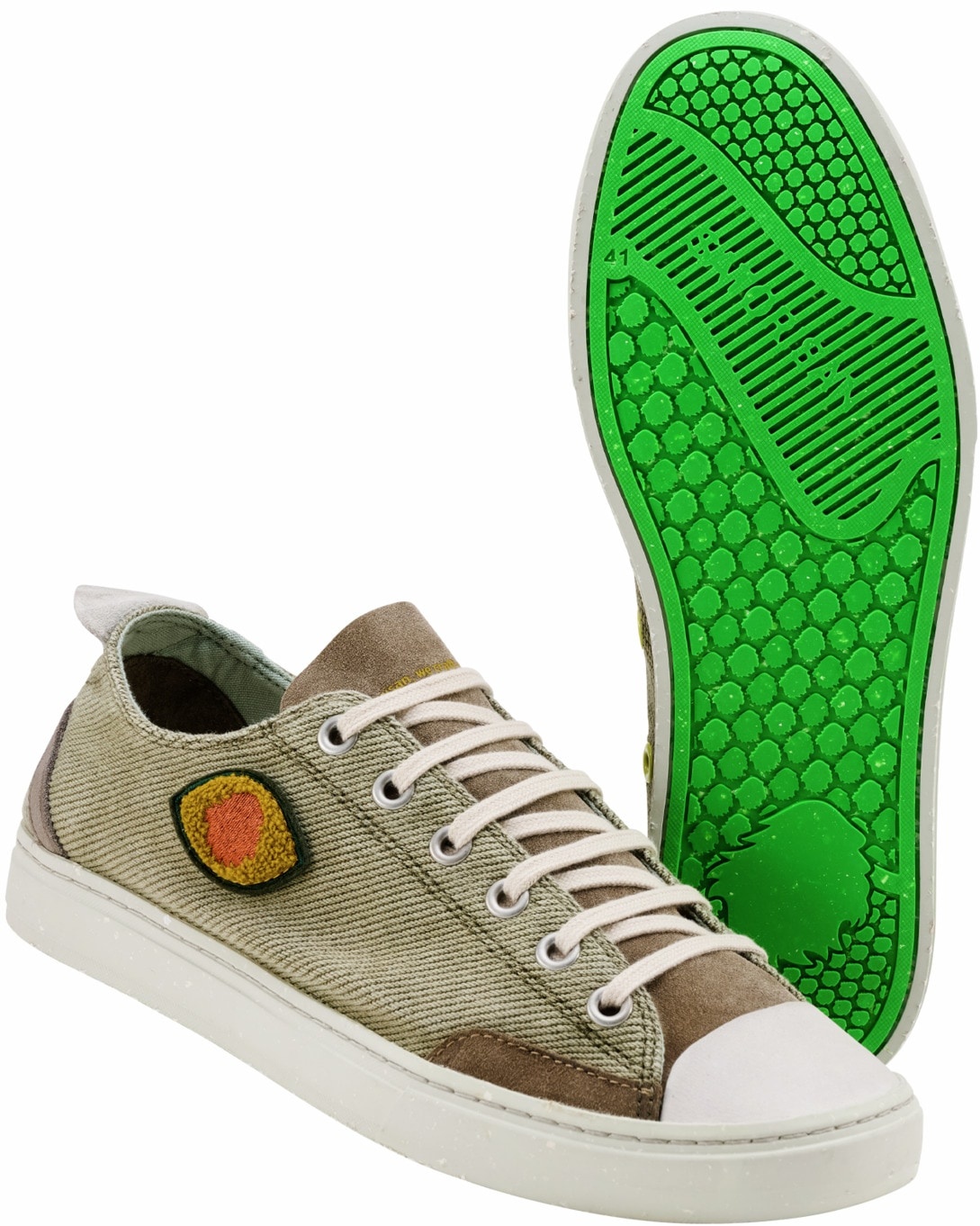 Mey & Edlich Herren Vintage-Sneaker Koto atmungsaktiv gruen 40 - 40