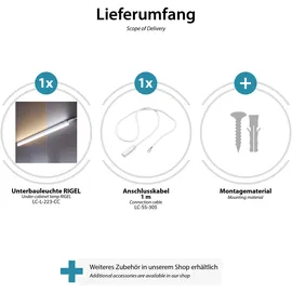 ledscom.de LED Unterbau-Leuchte Rigel 8,328W 57,3 cm warmweiß