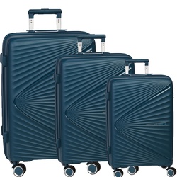 Fabrizio  Worldpack Vegas Kofferset S/M/L   4 Rollen - Blau