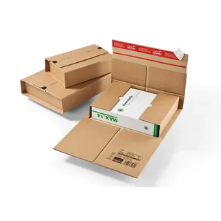 ColomPac Buch Wraps in Braun Verstärkten Karton mit Peel und Seal Verschluss 230 x 165 x 70mm - Packung mit 20
