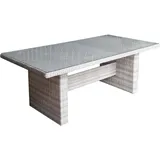 Garden Pleasure Dijon Glastisch 200 x 100 x 75 cm grau