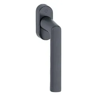 HOPPE Fenstergriff Hamburg 0700L/U26 Aluminium F9714M schwarz matt Standard