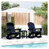 Adirondack Schaukelstühle 2 Stück Marineblau 73,5 x 92 x 90 cm