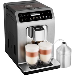 KRUPS Kaffeevollautomat „EA894T Evidence Plus“ Kaffeevollautomaten mit vielen technischen Innovationen und Bedienungshighlights grau (titansilberfarben) Kaffeevollautomat