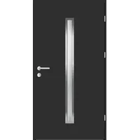 Stahl Nebeneingangstür "LEMO" Anthrazit RAL 7016 beidseitig außen öffnend DIN rechts