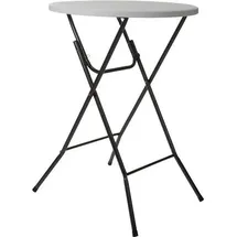 Perel Stehtisch Ø 80 x 110 cm weiß