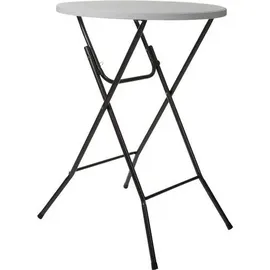 Perel Stehtisch Ø 80 x 110 cm weiß