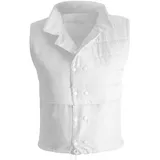 E.COOLINE PowerVital Kühlweste Unisex - Erwachsene mit Nierenschutz-104-111 cm Brustumfang-Weiß - XL