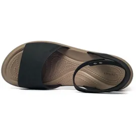 Crocs Brooklyn Ankle Strap Wedge Sandalen Black / Mushroom 41-42