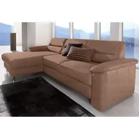 sit&more Ecksofa SIT & MORE "Top Ascara L-Form", braun, B:251cm H:85cm T:165cm, NaturLeder;Luxus-Microfaser (100% Polyester), Sofas, Ecksofa, inklusive Boxspring/Federkern-Polsterung, komfortablem Federkern