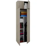 VCM Holz Besenschrank Staubsauger Putzschrank Vandol 70 x 40 x 0 cm Braun