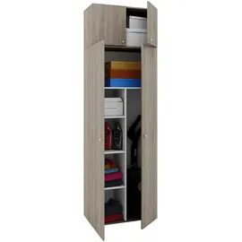 VCM Holz Besenschrank Staubsauger Putzschrank Vandol 70 x 40 x 0 cm Braun