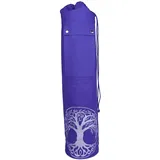 Deuser YOGATASCHE | Violett | XXL | 72 x Ø 15,5 cm | Praktischer Reißverschluss | Verstellbarer Tragegurt | Reißfeste Baumwolle | Waschbar bei 30 Yogamatte | Yoga Tasche, One Size