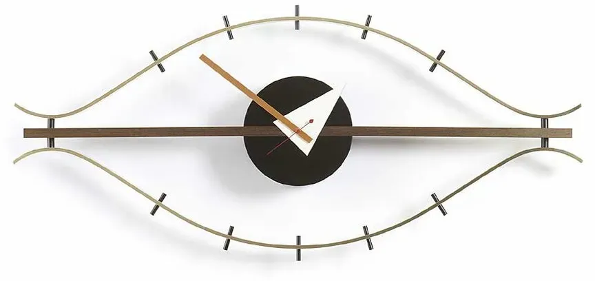 Vitra Wanduhr Eye Clock orange, Designer George Nelson, 34x76x7 cm