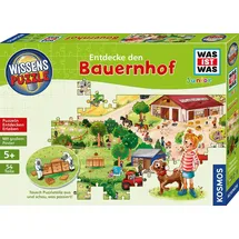 Kosmos WAS IST WAS Junior Wissenspuzzle - Bauernhof 80 Teile