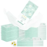 50 Stück Feuchte Waschlappen Einzeln Verpackt, Erfrischungstücher, Feuchtes Toilettenpapier Einzeln Verpackt, Feuchttücher Einzeln Verpackt, Kamille Hygienische Reinigungstücher