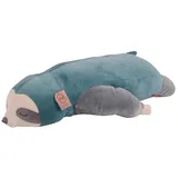 UNUS Faultier Kissen 75 x 30 cm Türkis
