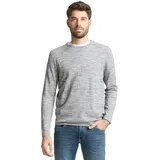 Tom Tailor Regular Fit Strickpullover aus Baumwoll-Mix Modell space dye, Mittelgrau Melange, M