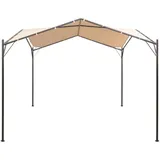 vidaXL Pavillon Partyzelt Überdachung 4x4 m Stahl Beige