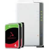 Synology DS223j 8TB Seagate IronWolf NAS-Bundle NAS inkl. 2x 4TB Seagate IronWolf s 3.5 Zoll SATA Festplatte