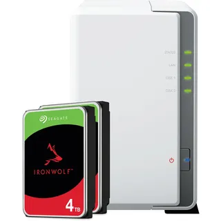 Synology DS223j 8TB Seagate IronWolf NAS-Bundle NAS inkl. 2x 4TB Seagate IronWolf 3.5 Zoll SATA Festplatte