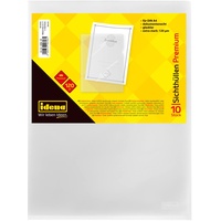 IDENA Sichthüllen A4, glasklar, dokumentenecht, Folienstärke 0,12 mm, extra