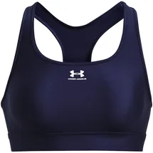 Under Armour HeatGear Armour Mid unwattierter Sport-BH Damen 410 midnight navy/white L