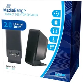 MediaRange 2.0 Kabelgebunden, 6 W, 180 - 20000 Hz, Schwarz