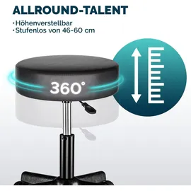 CASARIA Rollhocker schwarz