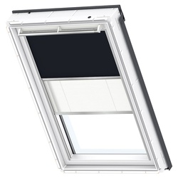 VELUX Verdunkelung Plus DFD Manuell Uni Dunkelblau/Weiß 1100, 94x98 cm (PK04), Aluminiumschiene,GEL,Manuell,VELUX