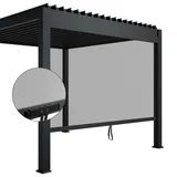 Juskys Seitenwand für Lamellendach Tahiti 3 x 2,4 m anthrazit