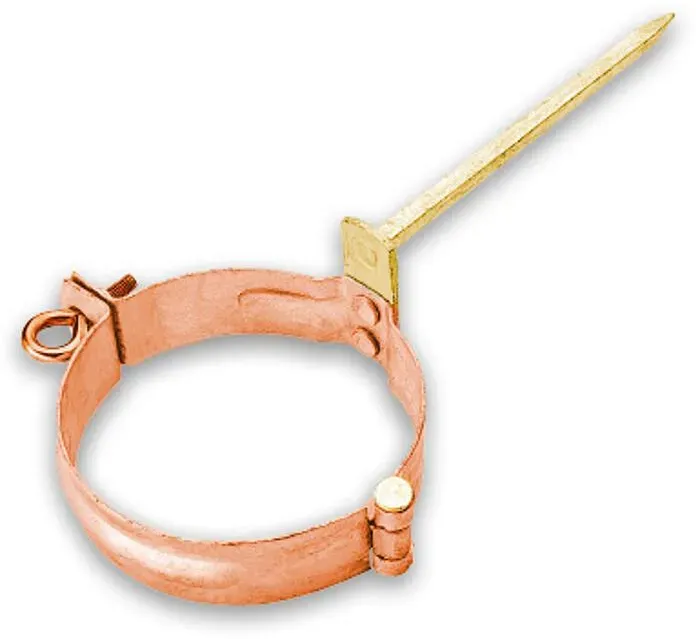Fallrohrschelle Grömo mit Schlagstift 140mm, Kupfer, verschiedene Größen (Ausführung: 140mm. Ø 120mm)