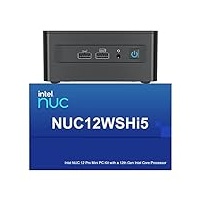 Intel NUC 12 Wall Street Canyon Mini-Computer, Core i5-1240P, 16GB RAM, 512GB SSD, Win 11 Pro, 8K oder 4K, Vier-Bildschirm-Anzeige, Gigabit-Ethernet, Wi-Fi 6E (2,4/5/6/GHz), BT 5,3.(NUC12WSHi5)