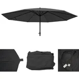 MCW Bezug für Sonnenschirm Carpi Pro, Gastronomie Marktschirm Ø 5m, Polyester ~ anthrazit