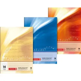 Brunnen Notenheft A5 Lineatur 14, 16 Blatt 1046330