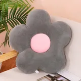 WKLLK Niedliches Blumenkissen, weicher Plüsch, Kawaii Cartoon, Blumen Bodenkissen, Kissen, Kissen, Mädchen, Indie, Raumdekoration, Sofa, Stuhl, Kissen,Grau