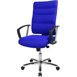 Bürostuhl Unni Med Deluxe blau, Gestell chrom