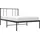 vidaXL Bettgestell mit Kopfteil Metall Schwarz 75x190 cm - Schwarz