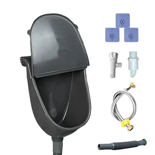 Wasserlose Urinal mit Deckel, ußenbereich Steh Urinale, Wand Montiertes Urinal, Verstellbare Toilette mit Schlauch, Wandmontiertes Urinals, für Wohnheim Fahrzeug Garten Garage
