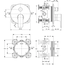 Ideal Standard Connect Air Armaturen-Paket