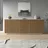 Home Affaire Sideboard HOME AFFAIRE "Vega Sideboard,Kommode,220 cm", weiß (weiß matt, canneté hell), B:220cm H:86cm T:43cm, Sideboards, Sideboard, mit 4 Türen und 3 Schubladen,Fronten mit Rillen-Optik